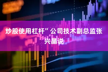炒股使用杠杆”公司技术副总监张兴晶说