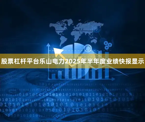 股票杠杆平台乐山电力2025年半年度业绩快报显示